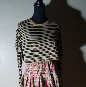 Cropped stripped shirt